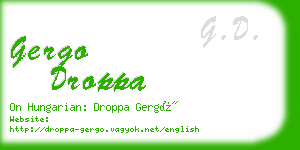 gergo droppa business card